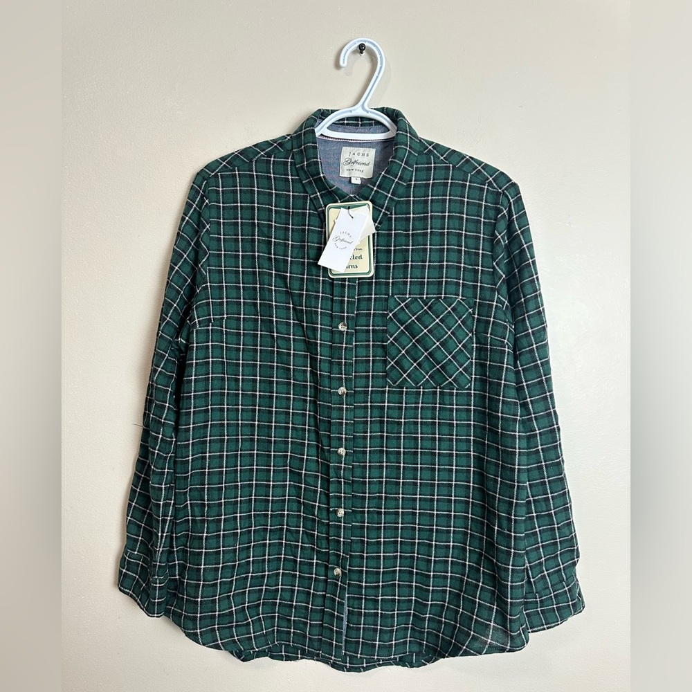 Jachs Size L Forest Checkered Men's Shirt